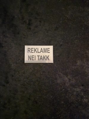 Nei takk til reklame skilt